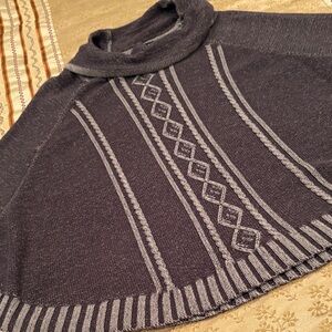 NWOT Tribal Brown/Tan Sweater, Rounded Hem, Cowl Neck, Cotton Blend, M